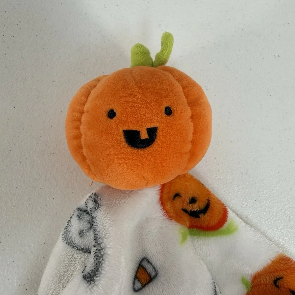 Little Me Pumpkin Halloween Lovey Security Blanket Bats Ghost Candy Corn Holiday